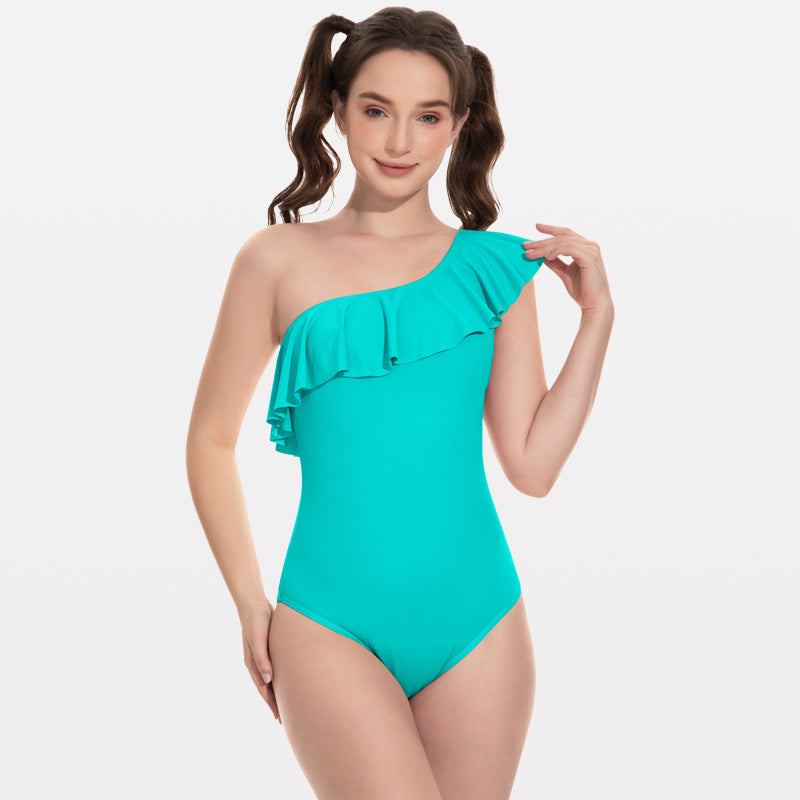 Beautikini One Piece One Shoulder Leakproof Period Swimwear
