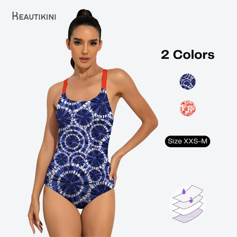Beautikini Period Swimwear One Piece Leakproof Menstrual Swimsuit