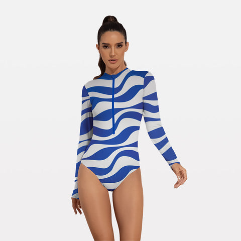 Beautikini Period Swimwear for Teens Long Sleeve Period Swimsuits Women UPF50+