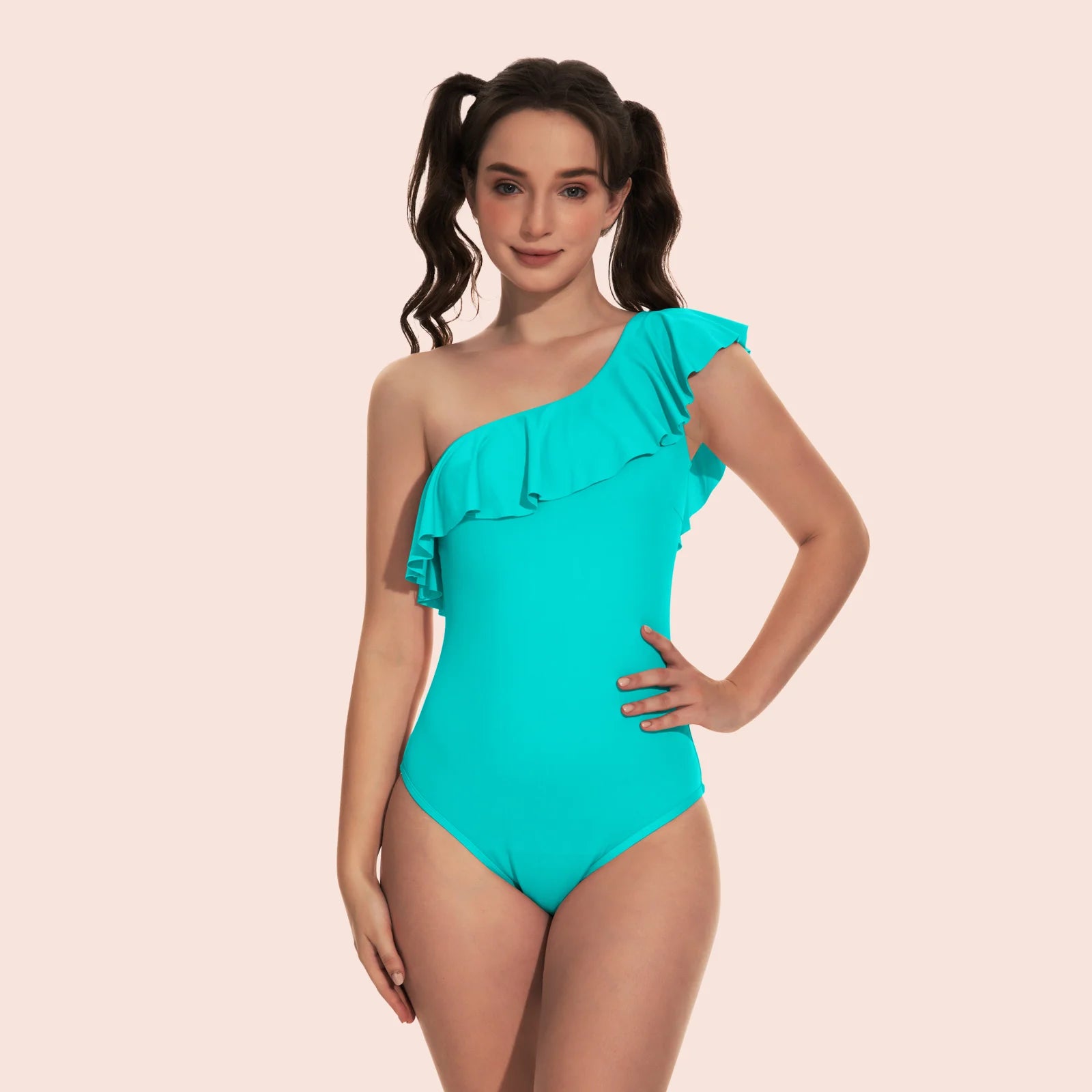 Beautikini One Piece One Shoulder Leakproof Period Swimwear
