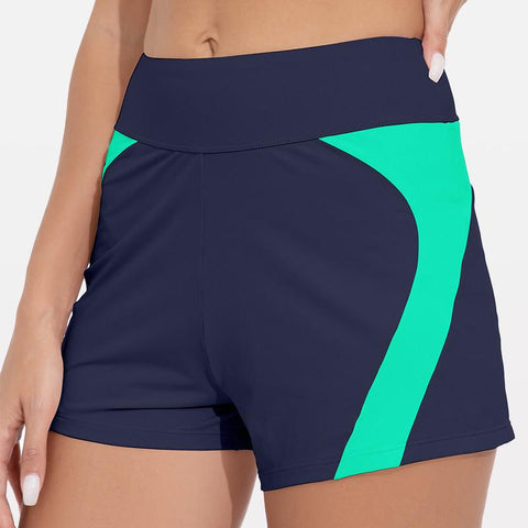 Beautikini Period Trajes de baño Shorts de baño de secado rápido con cintura ancha de 3 "