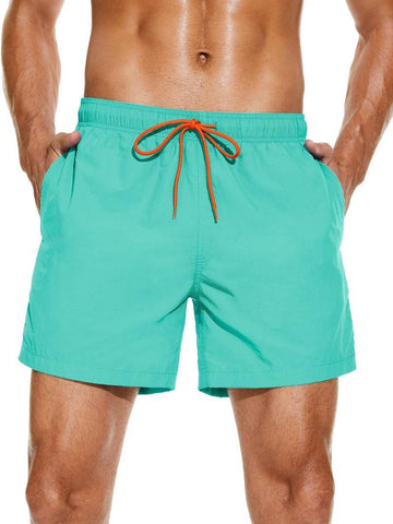 Men's Solid Pocket Waist Lounge Shorts 2 Pieces