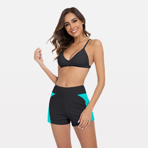 Beautikini Period Trajes de baño Shorts de baño de secado rápido con cintura ancha de 3 "