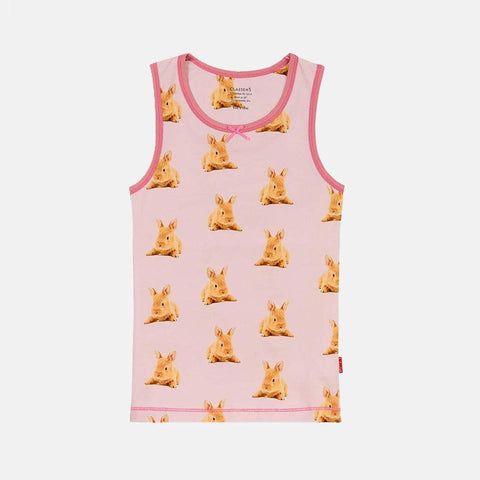 Girls' Sleeveless Singlet - Heart Pattern