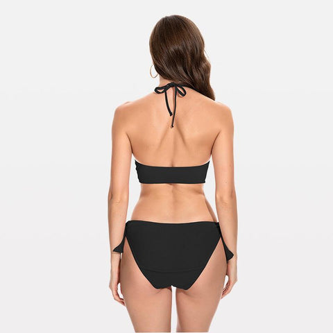 Conjunto de traje de baño de época a prueba de fugas de cintura baja Beautikini