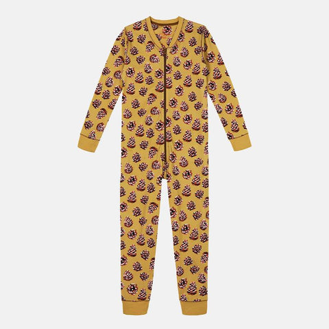 Junior Long Sleeve Onesie - Cute Dog & Pinecone Patterns