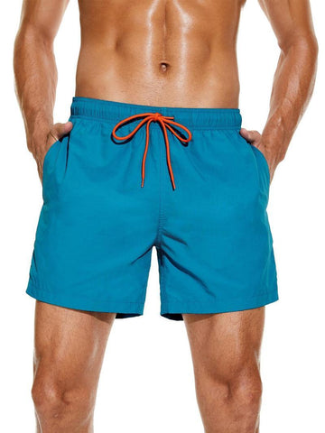 Men's Solid Pocket Waist Lounge Shorts 2 Pieces