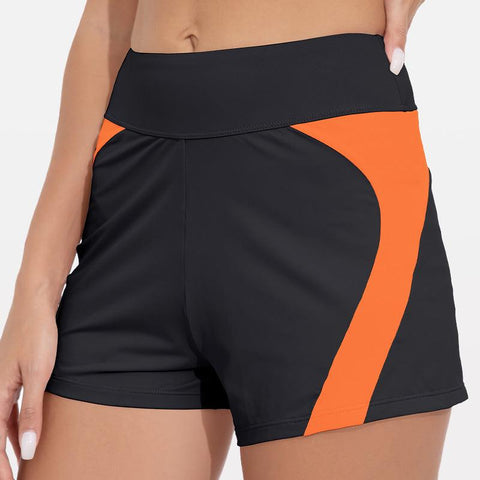 Beautikini Período de banho Shorts de banho de secagem rápida com cintura larga de 3"