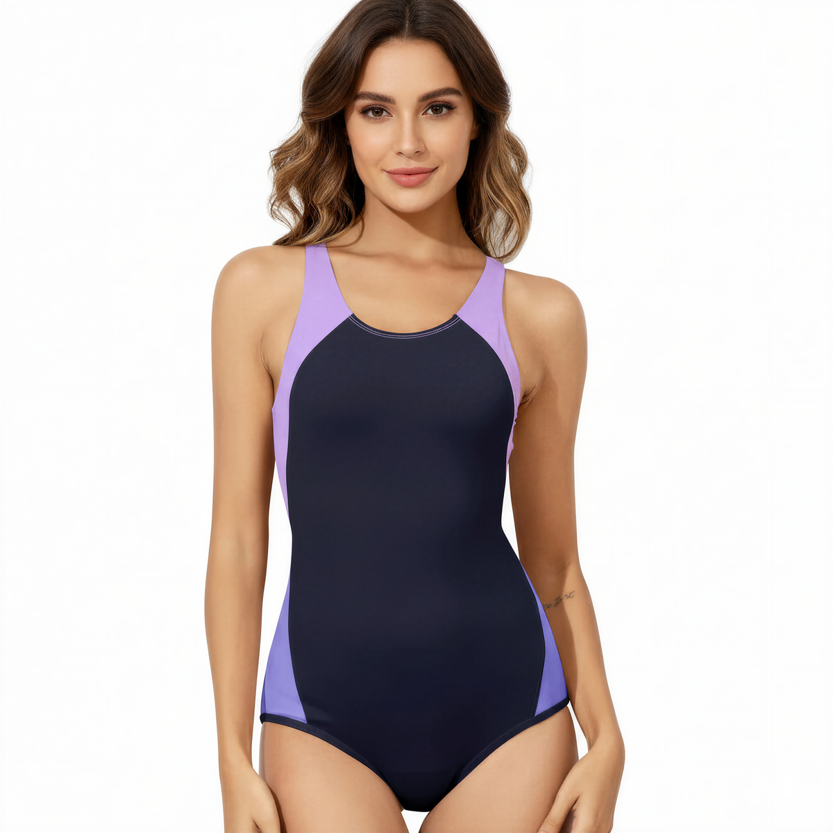 Maillot De Bain Noir Violet Taille S Pour Homme - Occasion Très Bon état