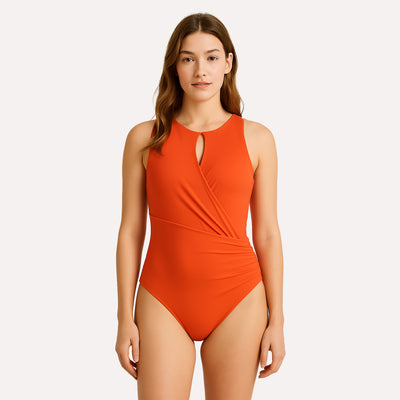 Costume da Bagno Sportivo a Vita Alta per Ragazze Adolescenti con Gonna Costume da Bagno Sportivo a Vita Alta per Ragazze Adolescenti con Gonna