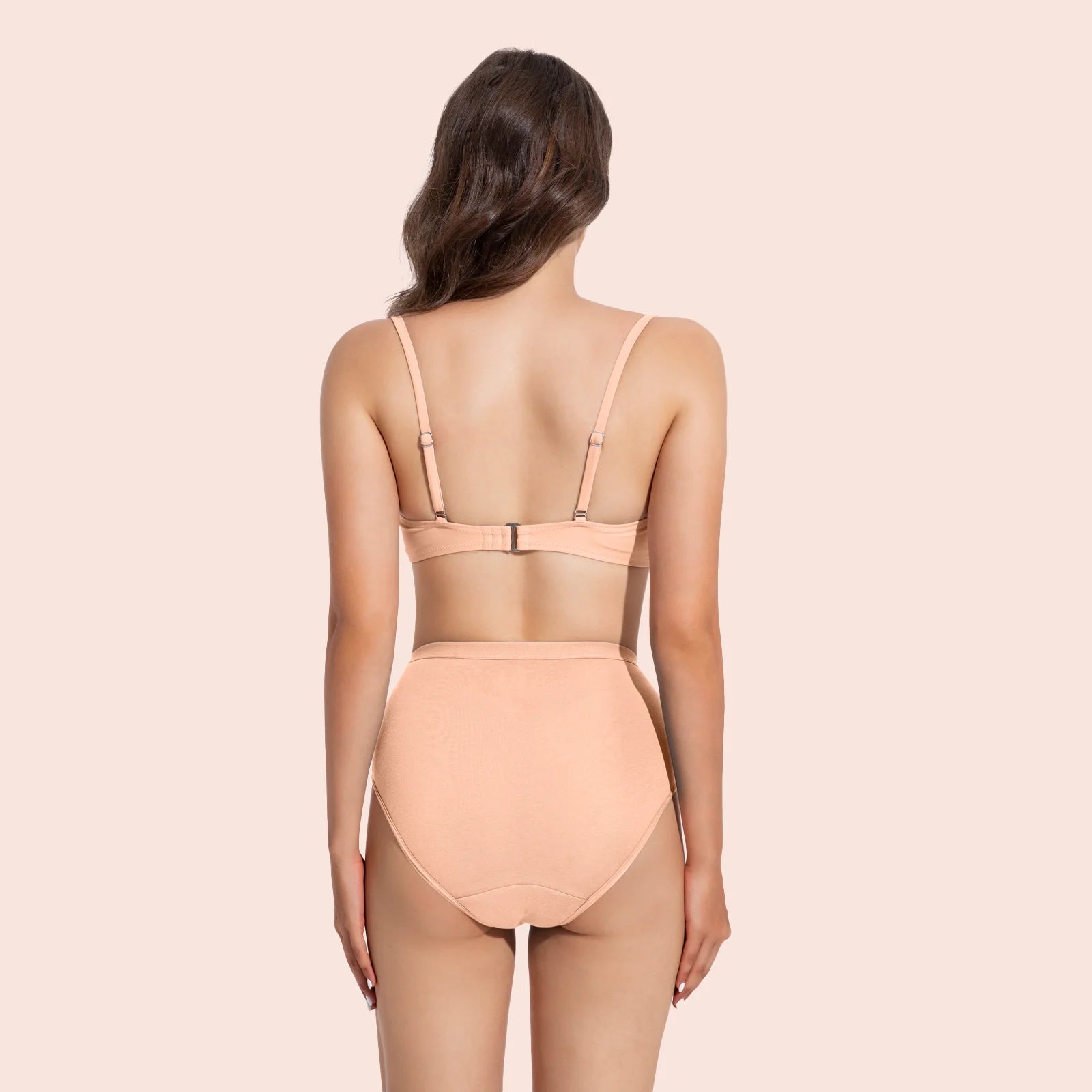 【1 pedido 3 tamanhos】Beautikini elástico sem costura de cintura alta com fluxo pesado e roupa íntima para período