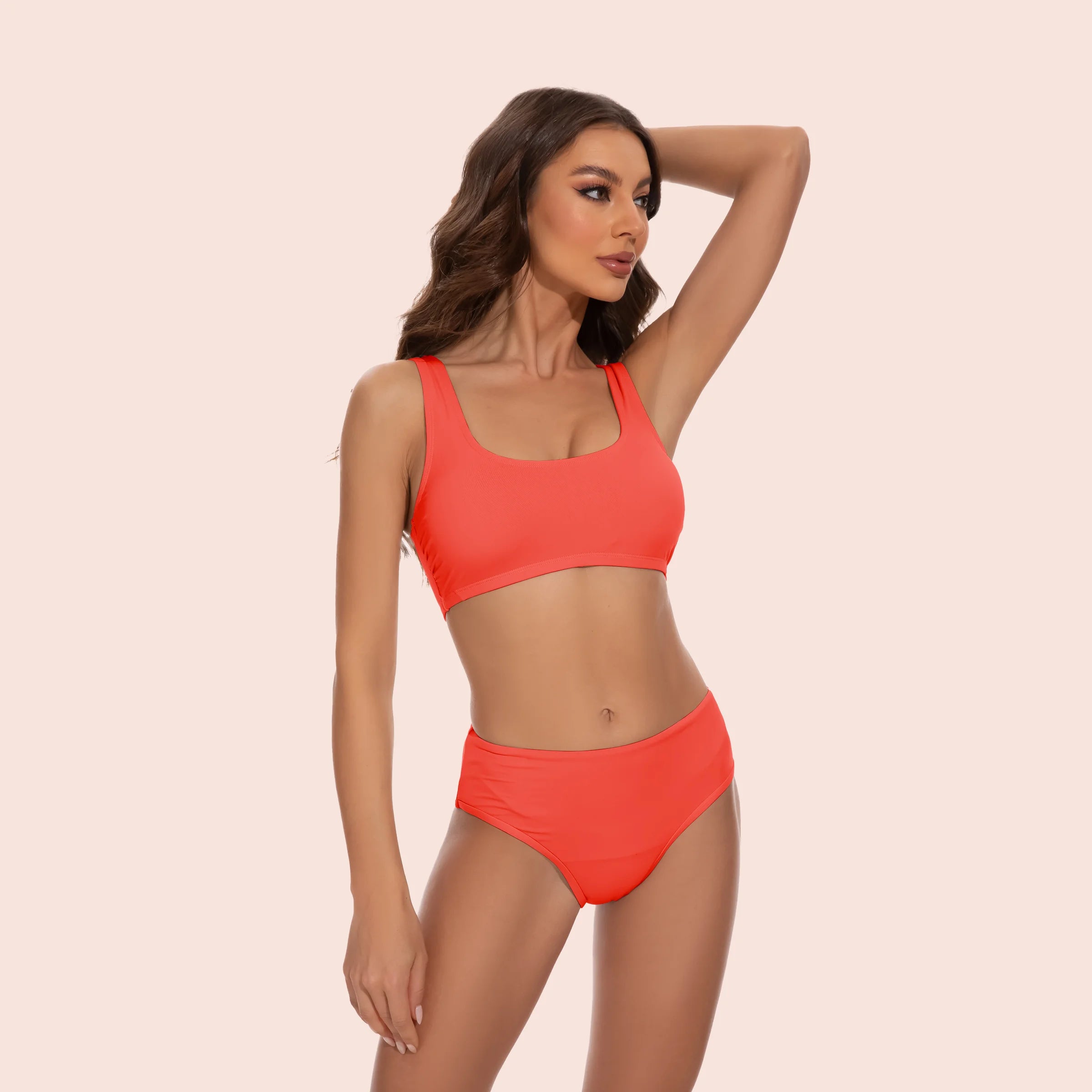 Beautikini Period Swimwear Two Piece Menstrual Leakproof Sporty Bikini Sets