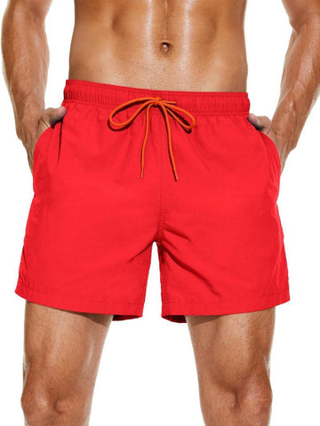Men's Solid Pocket Waist Lounge Shorts 2 Pieces