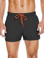 Men's Plain Pocket Drawstring Waist Sleep Shorts 2 Pieces