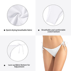 Beautikini Women's Cheeky Brazilian Cut Swim Bottoms Low Waist Bikini Bottom
