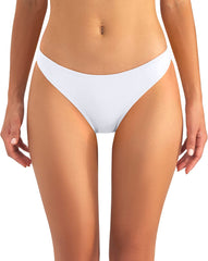 Beautikini Women's Cheeky Brazilian Cut Swim Bottoms Low Waist Bikini Bottom