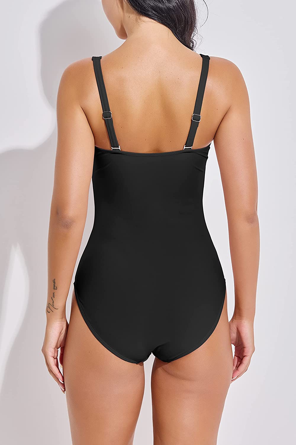 Beautikini Vintage One Piece Swimsuits Tummy Control Bathing Suits Sexy Backless Monokini Swimwear