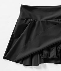 Beautikini Women's Mid Waisted Swim Skirt Bottoms Tummy Control Swimwear Bikini Skirt Bottom