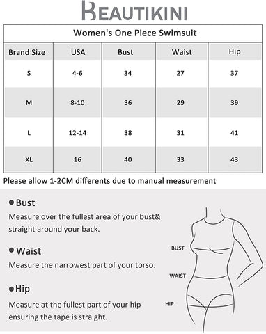 Beautikini Women's Ruched Slimming One Piece Swimsuit, Full Coverage Tummy Control Bathing Suit Shirred Tank Vintage Swimwear