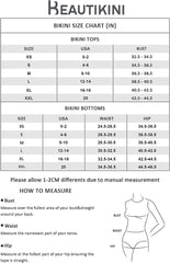 Beautikini Sexy Halter Bikini Set for Women Two Piece Cheeky Swimsuit Deep V Neck High Cut Low Waist Womens Bathing Suit
