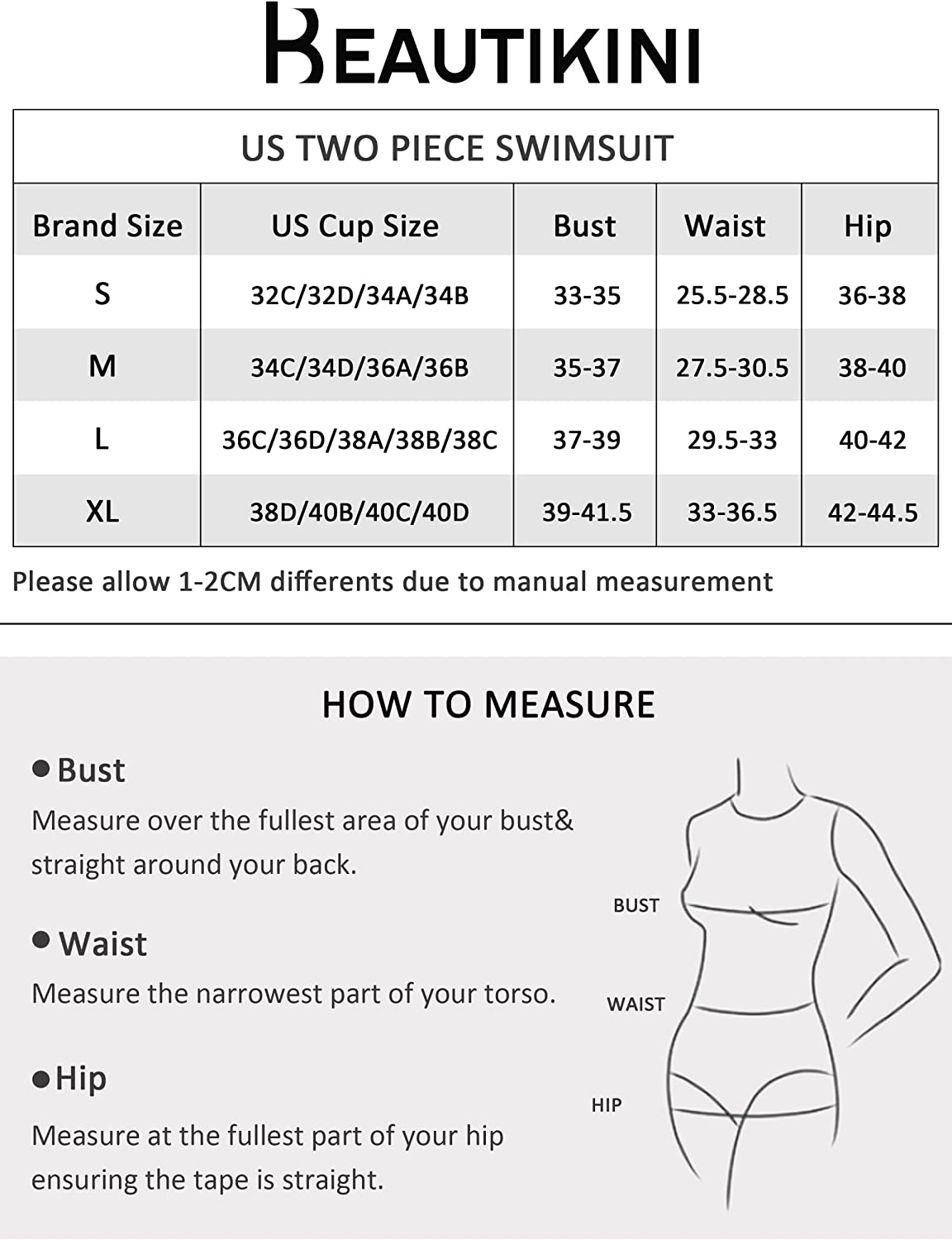 Beautikini One Piece Women's Swimsuit, Ruched Bathing Suit V Neck Tummy Control One Piece for Women Swimwear