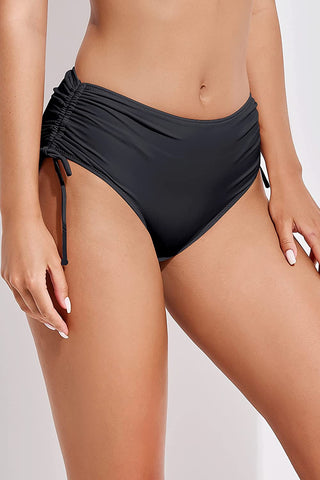 Beautikini ผู้หญิงสีดำเอวสูงบิกินี่ Tummy Control กางเกงขาสั้นว่ายน้ำเต็มรูปแบบ Tankini ชุดว่ายน้ำด้านล่าง