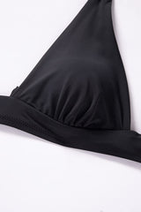 Beautikini Sexy Halter Bikini Set for Women Two Piece Cheeky Swimsuit Deep V Neck High Cut Low Waist Womens Bathing Suit