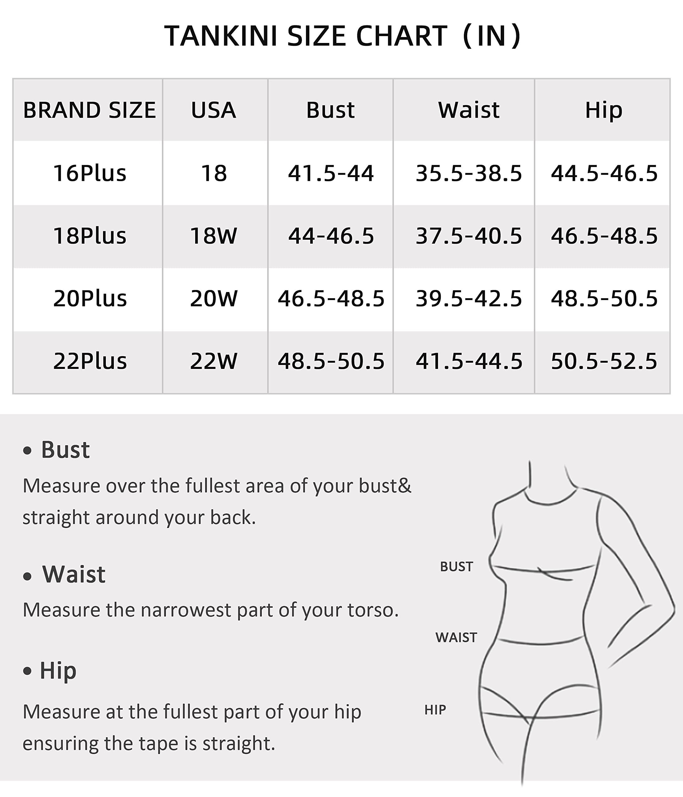 Beautikini Womens Plus Size Swimsuits with Shorts, Two Piece Tummy Control Bathing Suits V Neck Swimwear