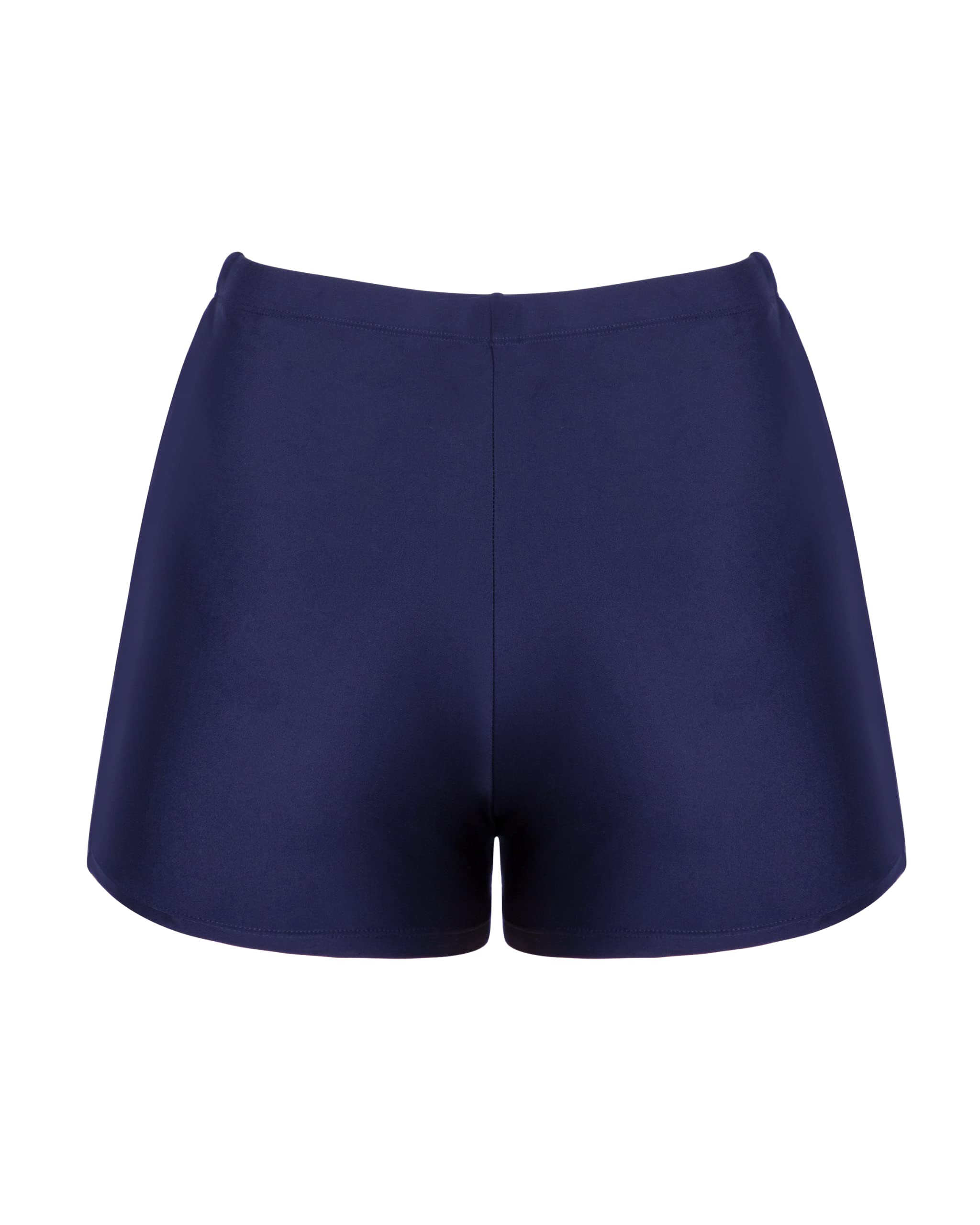 Beautikini para mujeres pantalones cortos de natación de talla grande de la cintura alta pantalones cortos de tablero de bikini tankini